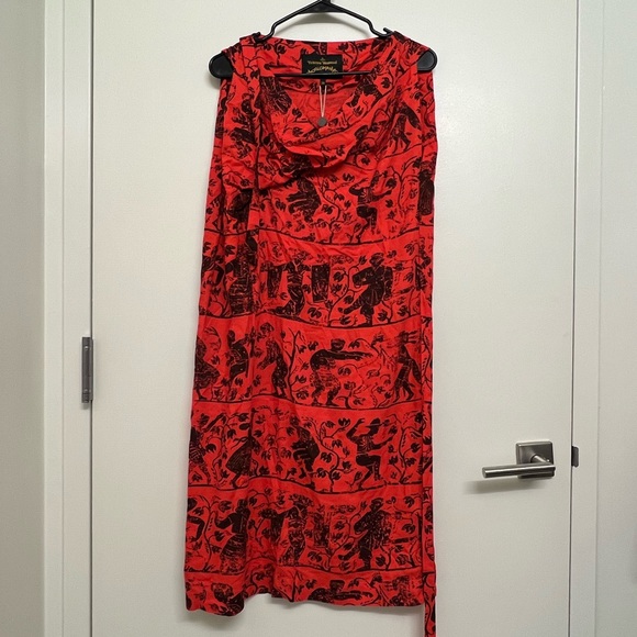 open lace back dress Vivienne Westwood Anglomania Long Orange Dress Size M  The Wardrobe